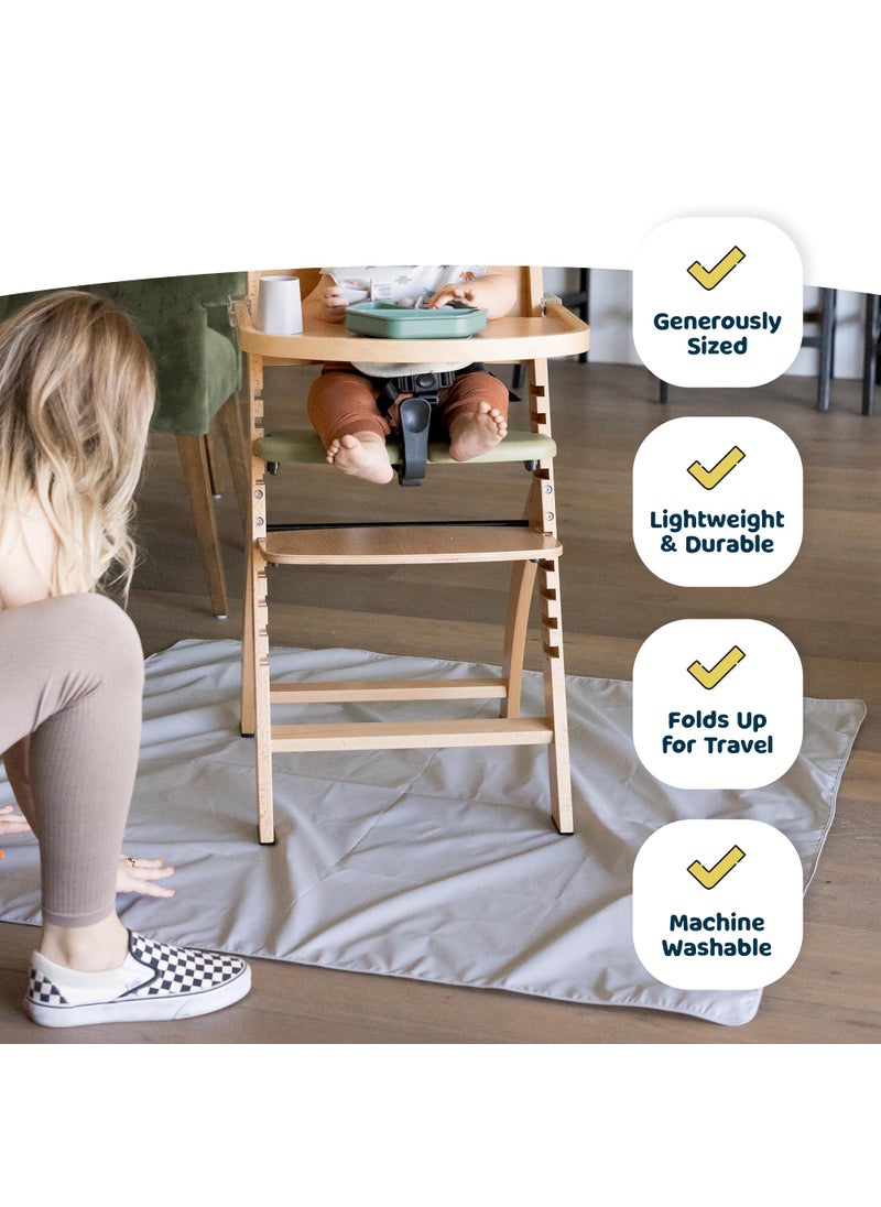 Tiny Twinkle Tiny Twinkle Mess-Proof Splat Mats for Under high Chairs or Table Cover Art Projects for Baby and Toddler - Waterproof, Washable Floor or Table Splash mat 51" x 51" (Unicorn)  - Image 4