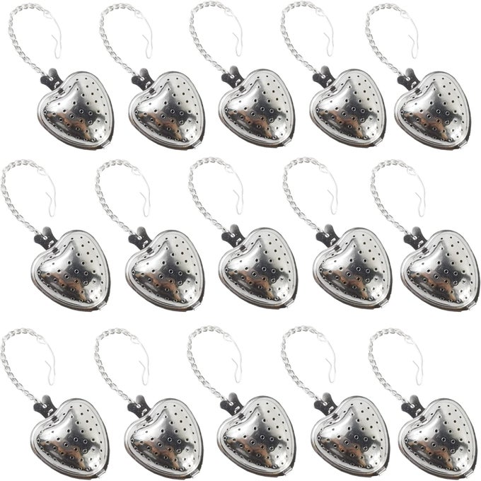 15PCS STAINLESS STEEL TEA BALL 15 INCH TEA INFUSER STRAINERS TEA STRAINER FILTERS TEA INTERVAL DIFFUSER FOR TEA