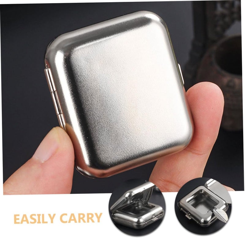 Stainless Steel Portable Pocket Ashtray Lid Compact Metal Ash Holder for Outdoor Use Sleek Design for Bars and Gatherings Easy to Carry - Image 3