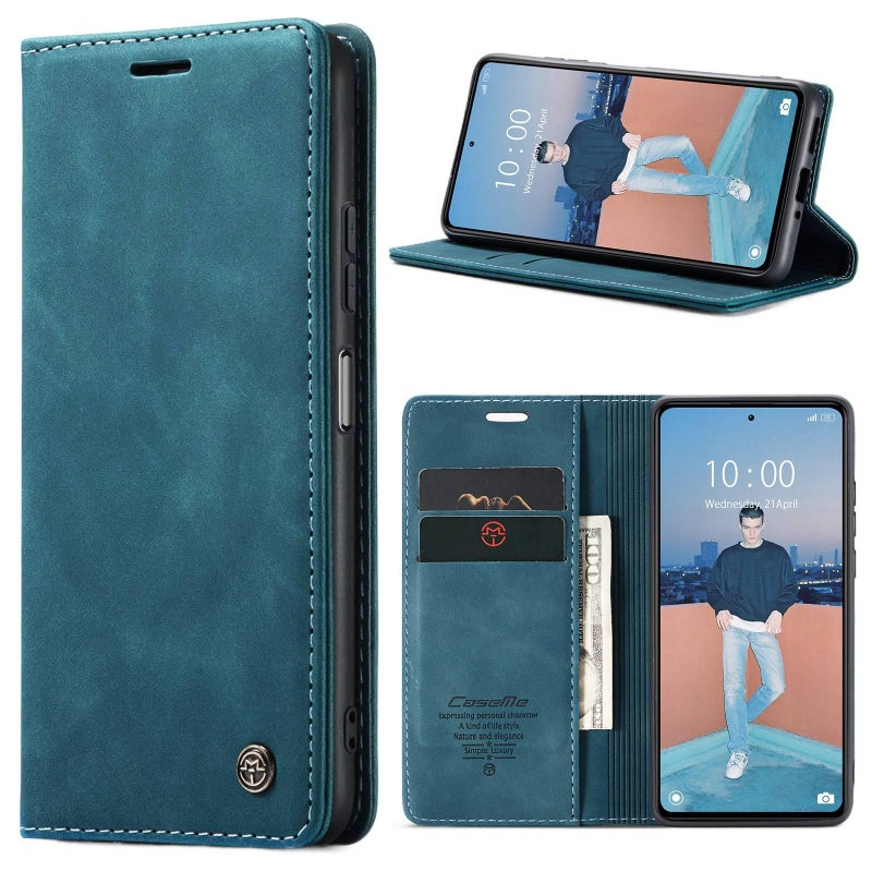 BB TPU MagSafe Case for Redmi Note 13 Pro with Card Holder and Drop Protection plus Shockproof plus Kickstand plus Strong Magnetic in Blue - Image 1