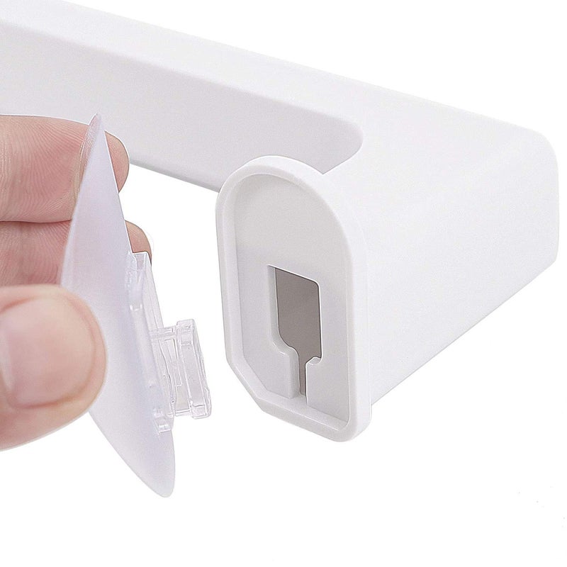XEREBIAN Plastic Self Adhesive Wall Mount Paper Towel Holder for Kitchen Bathroom Toilet Under Cabinet Garage Laundry Pantry No Drilling Plastic Big bar - Image 2