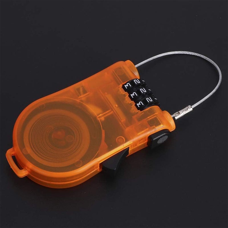 woobles Helmet Lock, Mini Drawstring Password Anti-Theft Lock Waterproof Retractable Motorcycle Helmet Lock for Cabinets Toolboxes- - Image 1