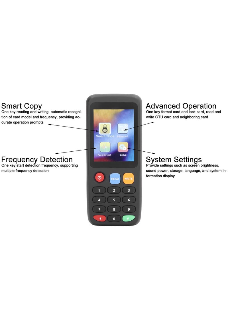 erorex Copier Writer Readers Key Copier Duplicator, USB Reader Copier Writer Duplicator for IC ID Cards, Key Fob,13.56mhz UID Key, IC Key (5 T5577 Cards 5 T5577 Buckles) - Image 4