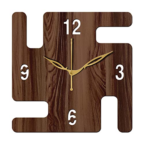 Freny Exim 10" Inch Wooden Wall Clock (Wenge, Small Size, 25cm x 25cm)-032 - Image 1