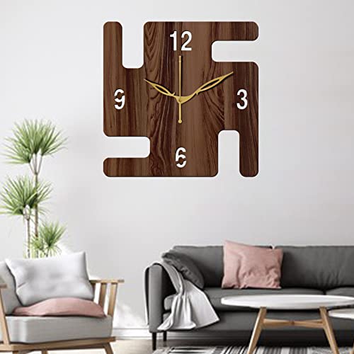 Freny Exim 10" Inch Wooden Wall Clock (Wenge, Small Size, 25cm x 25cm)-032 - Image 2