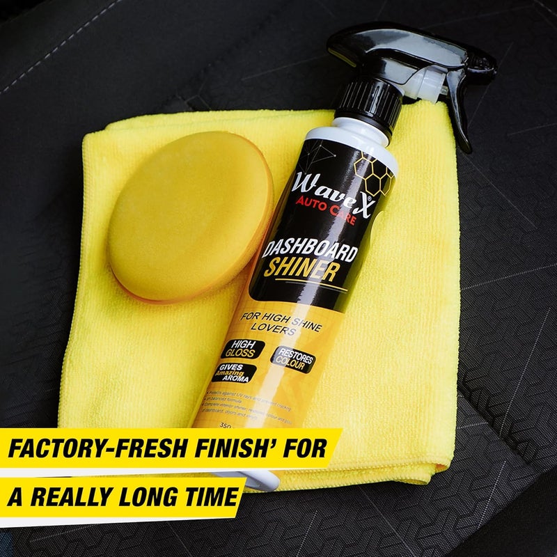 Wavex Dashboard Shiner (5L) Car Dashboard Polish | Car Polish Spray for Interior Plastic, Leather, Vinyl & Rubber | Dashboard Polish for High Shine & Protection - Image 3