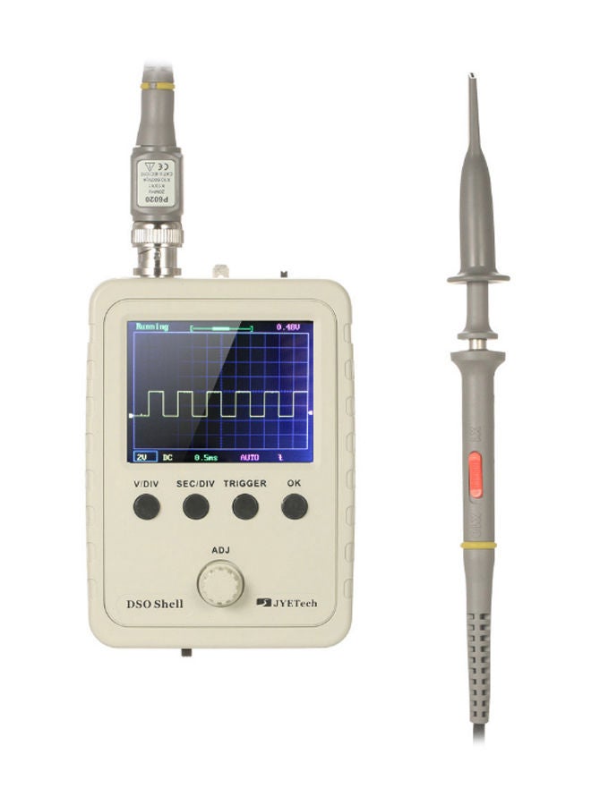 NIBEMINENT Pocket-Size Digital Oscilloscope With Clip Probe Beige/Grey - Image 2