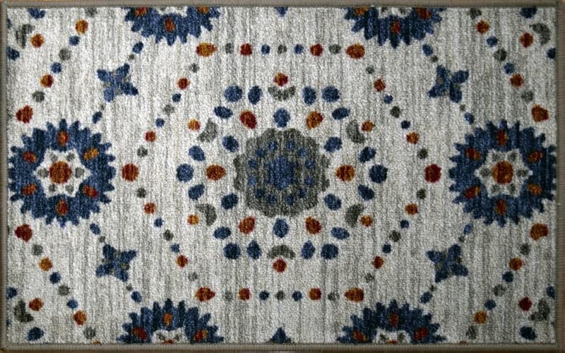 Mac Carpet Florence Doormat Size 50x76cm - Off White & Navy