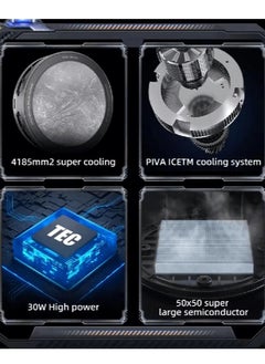 piva BR5-MAX PIVA iPad Cooling Fan with 3 speeds 30w to meet different cooling requirements and a light control button to adjust the lighting color, adding an atmosphere of fun during use and a magnetic iron piece helps to securely fix the fan on the iPad  - Image 4