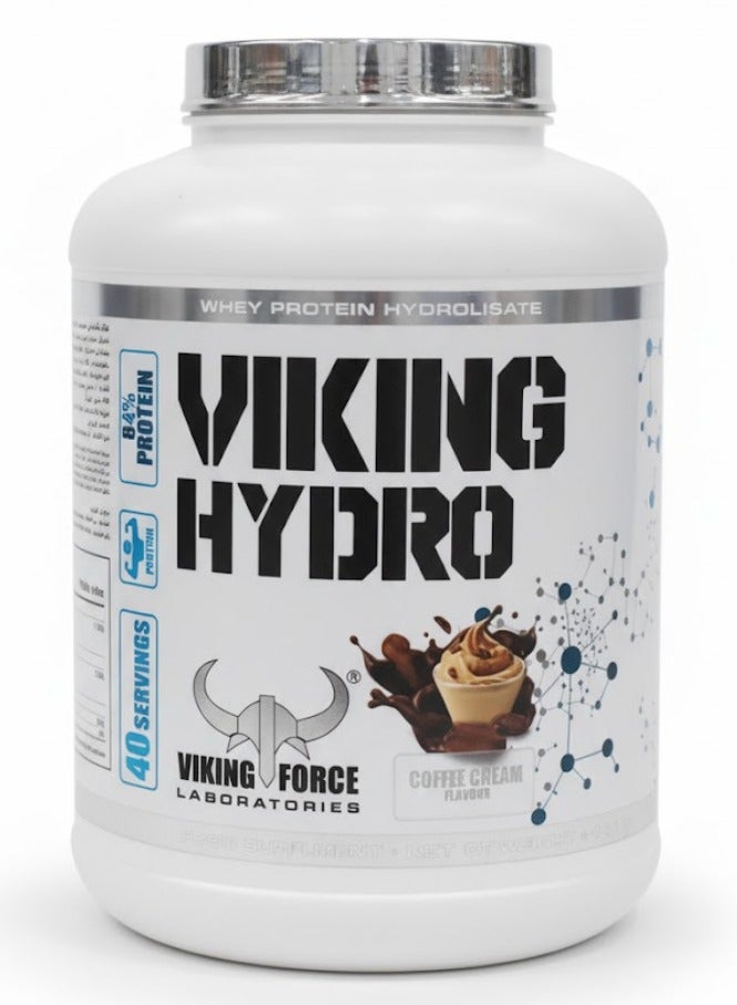 Viking Hydro Whey Protein Coffee Cream 4.4 lb – Fast-Absorbing Pure High-Protein Formula for Muscle Support - Image 1