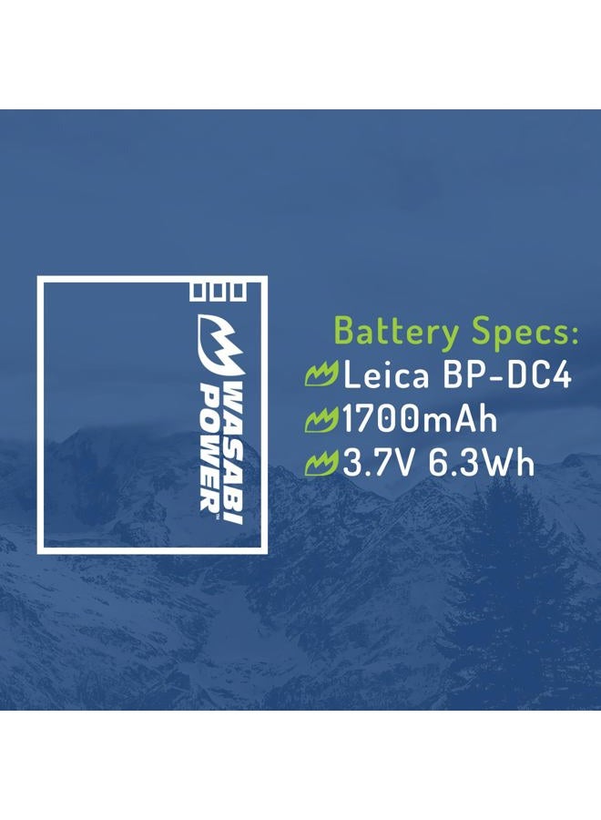 Wasabi Power Battery (2-Pack) and Charger for Leica BP-DC4, C-Lux 1, D-Lux 2, D-Lux 3, D-Lux 4 - Image 4