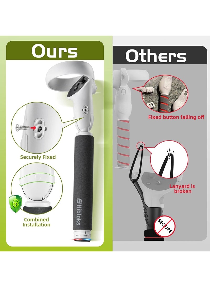 Hibloks Oculus/META Quest 2 Accessory Extension Grip, Quest 2 Controller 3-in-1 Extension Grip, Beat Saber/Gorilla Tag Long Arm/Gamepad Accessory - Image 3