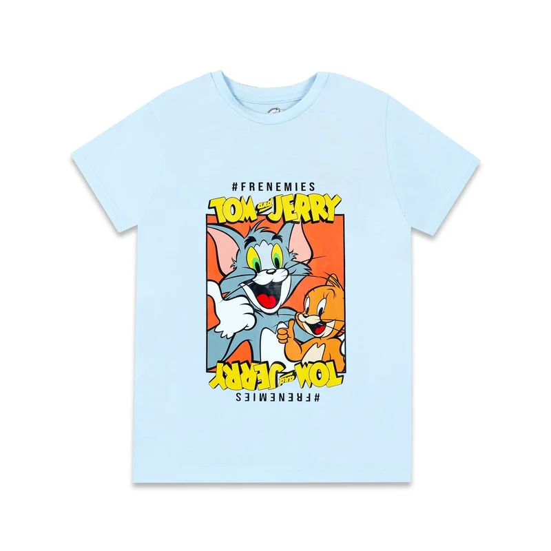 وارنر بروس. Warner Bros. Tom &amp; Jerry Frenemies Kids Boy's Short Sleeve T-Shirt
