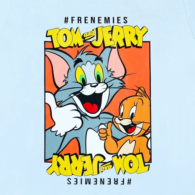 وارنر بروس. Warner Bros. Tom &amp; Jerry Frenemies Kids Boy's Short Sleeve T-Shirt