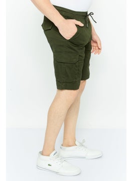 Threadbare Men Brand Logo Cargo Troup Shorts, Forest Green  - Image 3