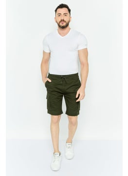 Threadbare Men Brand Logo Cargo Troup Shorts, Forest Green  - Image 2