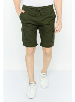 Threadbare Men Brand Logo Cargo Troup Shorts, Forest Green  - Image 1
