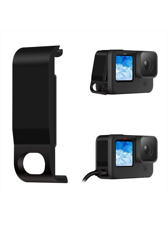 ParaPace Replacement Battery Cover for Gopro Hero 11/10/9 Black, USB Pass Through Power Side Door Vlog Accessory for Action Camera - Image 1