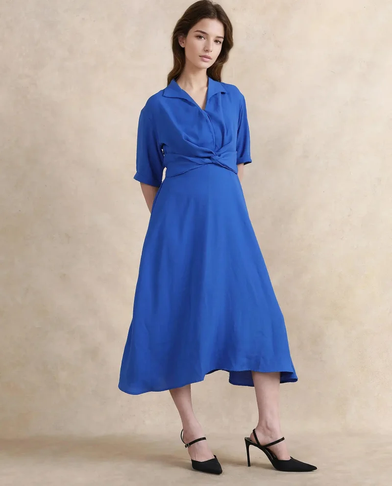 ريريزم Women's Maxi Dress With  Tie Up Detail