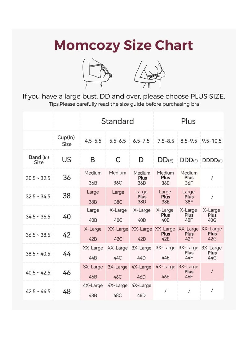 Momcozy Smooth - Ultra Soft And Omni Maternity Nursing Bra - YN21 - Brown S  - Image 5