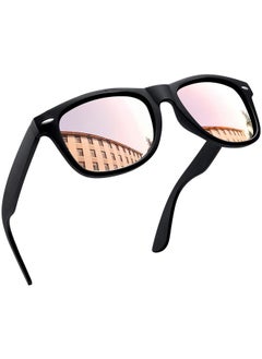 Joopin Trendy Square Sunglasses Oversized Sun Glasses Polarized Uv Protection Fashion Shades For Women Men Sunnies Shady Rays Sunnies (Mirrored Pink)  - Image 1