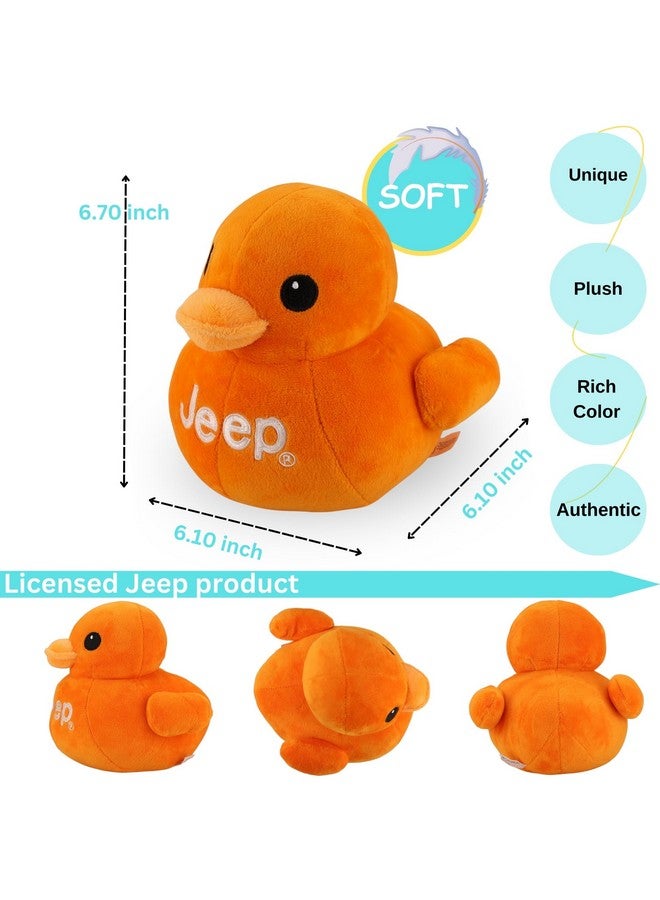 Jeep Text Logo Stuffed Animal Plush Duck Orange -Perfect Enthusiasts You'Ve Been Ducked (Orange) - Image 2