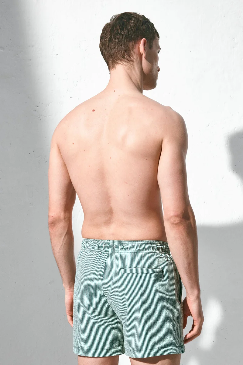 H&M  Seersucker swim shorts for Men | Best Price UAE