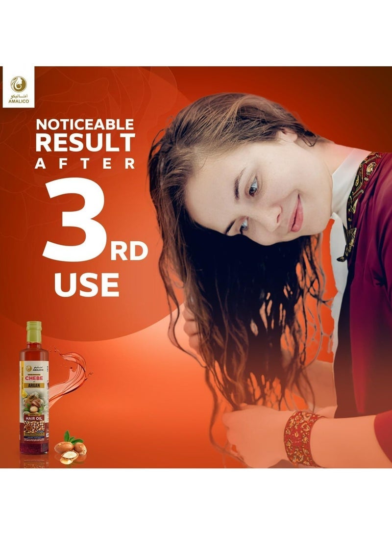 AMALICO Argan Oil for Hair Growth with Chebe Powder 250 ML - Image 3
