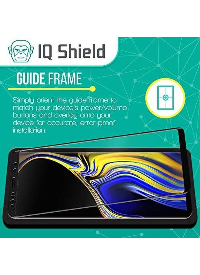 Iq Shield Glass Screen Protector Compatible With Samsung Galaxy Note 9 (1 Pack)(Easy Install)(3D Glass Black) Tempered Ballistic Glass Hd And (Full Coverage) Transparent Shatter Proof Shield