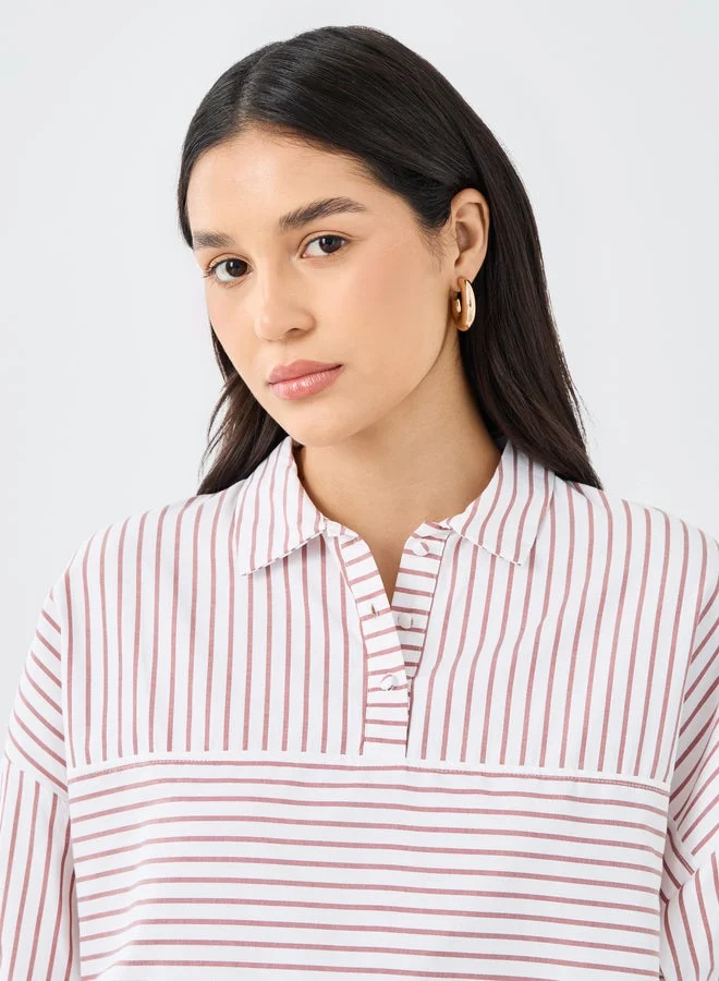 Styli Styli Striped Longline Shirt