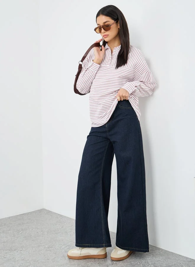 Styli Styli Striped Longline Shirt