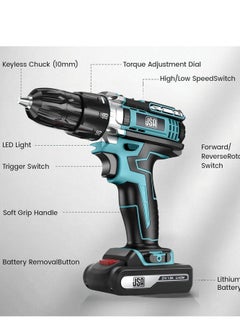 JSA 21 V Cordless Drill Driver 2 Lithium Batteries Heavy Duty Drill Concrete Metal Wood Drill Screwdriver _70070 - pzsku/ZEBF1C8EFFCB0F78A7FF0Z/45/_/1716119661/4c65b43b-2fc4-426b-9431-79ef2d9a276f