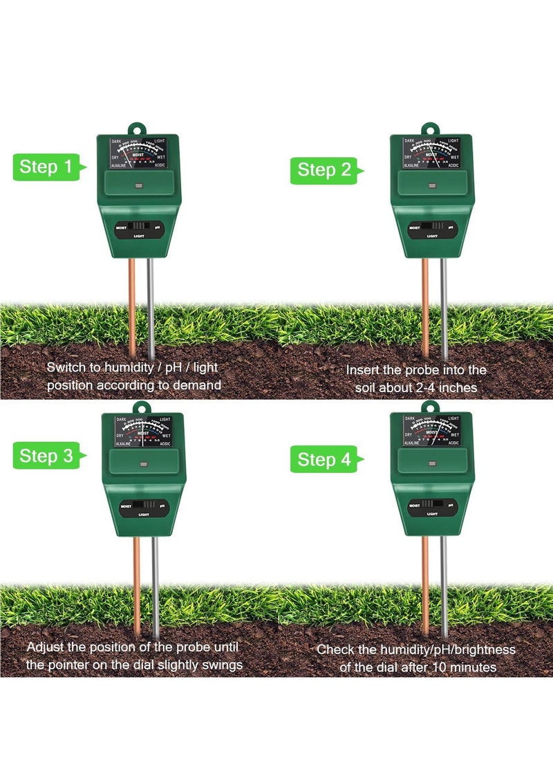 Generic 3-in-1 Soil PH Meter Test Kit for Moisture Soil Moisture Meter Great for Home and Garden Lawn Farm Indoor & Outdoor Use  - Image 5