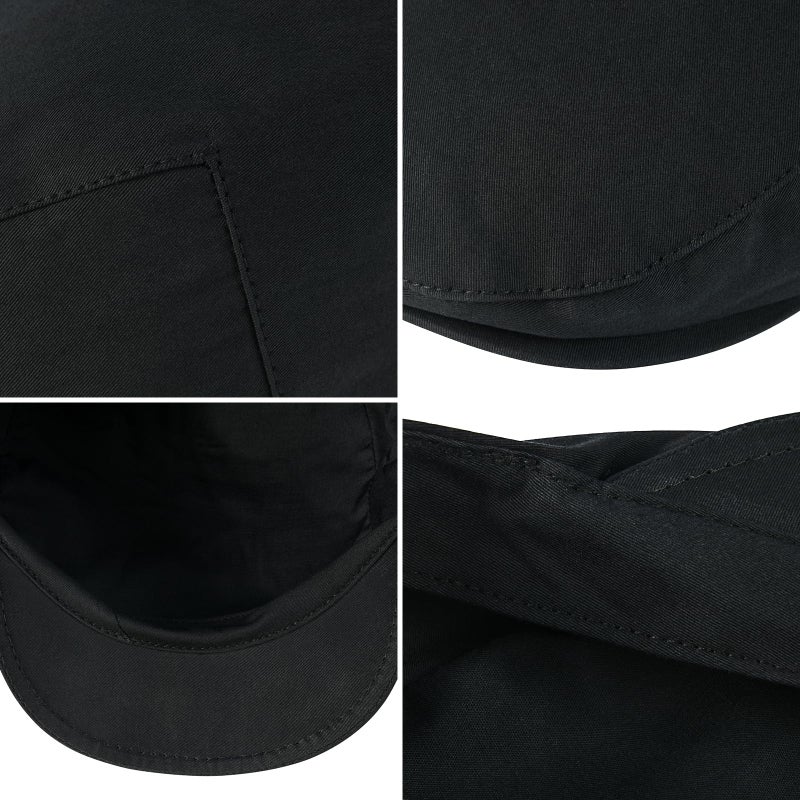 JANGOUL Toddler Boy Newsboy Hat Kids Cotton Golf Outfit Cap (Black, 6-8 Years) - Image 5