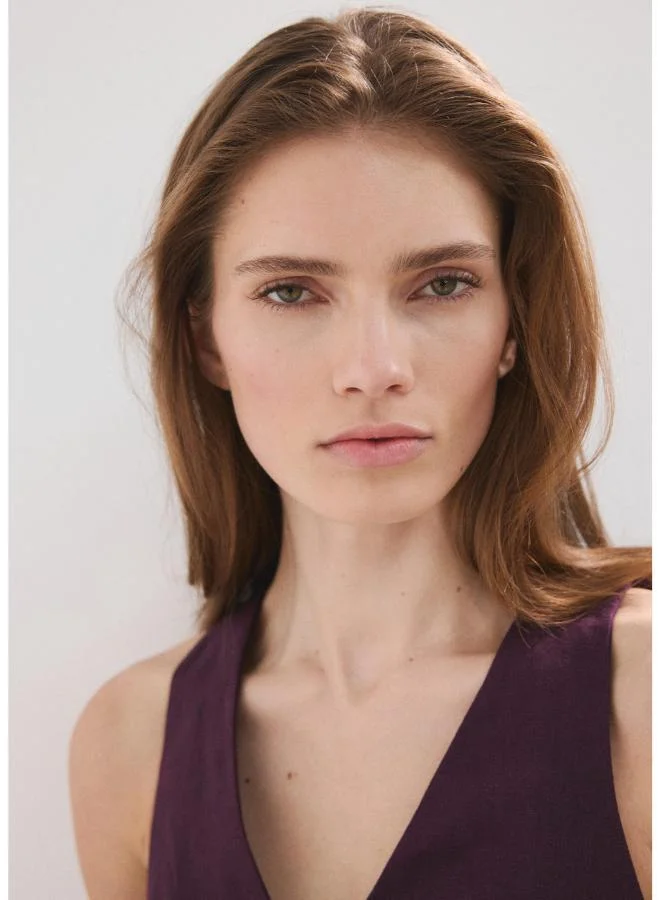 MANGO  Belt linen jumpsuit for Women | Best Price UAE