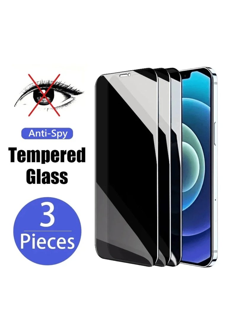 DIGI CORE iPhone Tempered Glass 3 Pack Privacy Screen Protector Set For iPhone 13 Pro 6.6 Inch Anti-Spy Tempered-Glass, Scratch Resistant iPhone Glass Full-Coverage Glass (Privacy, iPhone 13 Pro)  - Image 2