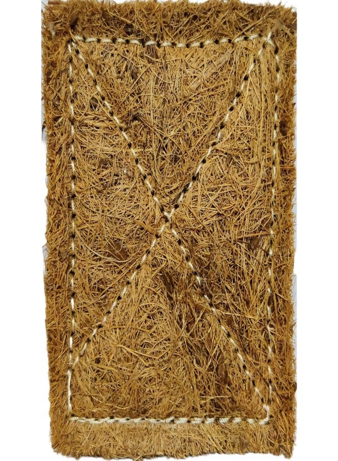Kitchen Clean ™ 5 Pcs Large Coconut Coir Juna Scrub | Stitched Coconut Juna Natural | Eco-Friendly Dish wash Scrubber | Nariyal Scrub Natural Juna (Brown, Large 4x6 inch, Pack of 5 Pcs) - Image 2