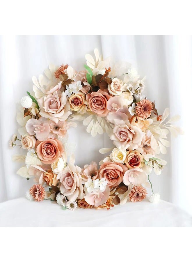 FACINOC Roses Artificial Flowers Bouquet Combo Box Set for DIY Wedding Centerpieces for Table Bridal Baby Shower Party Decorations Fake Silk Floral Arrangements for Home Decor Indoor Peach Pink - Image 3