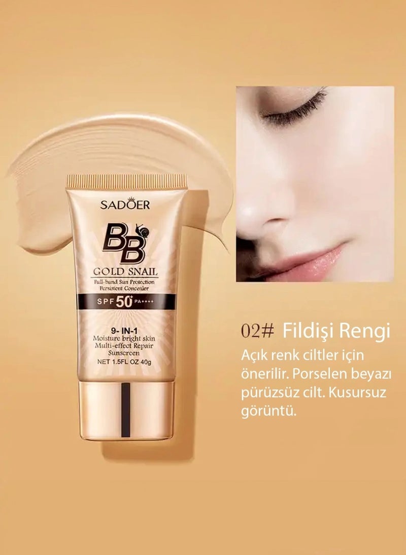 SADOER Sunscreen BB cream Gold Snail Full-band Sun Protection（SPF50+） - Image 1