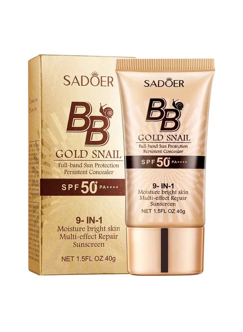 SADOER Sunscreen BB cream Gold Snail Full-band Sun Protection（SPF50+） - Image 2