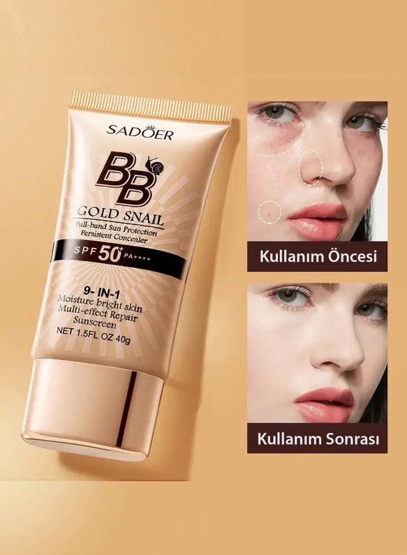 SADOER Sunscreen BB cream Gold Snail Full-band Sun Protection（SPF50+） - Image 4