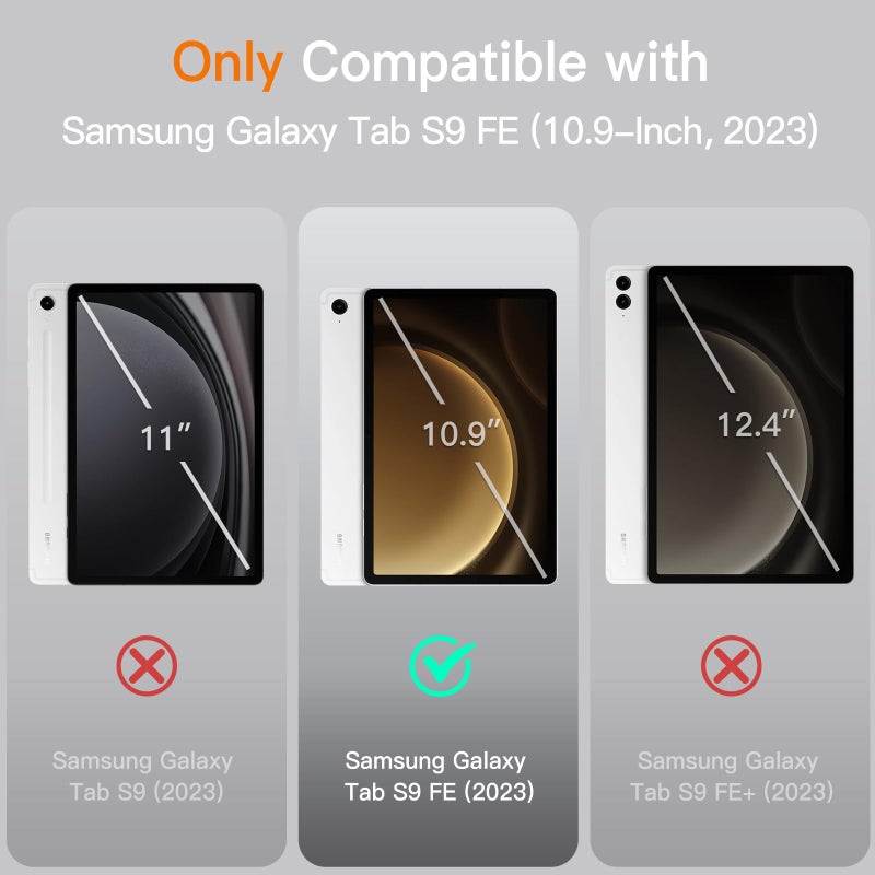 JETech Case for Samsung Galaxy Tab S9 FE 10.9-Inch with S Pen Holder, Slim Folio Stand Protective Tablet Cover, Multi-Angle Viewing (Rose Gold) - Image 2