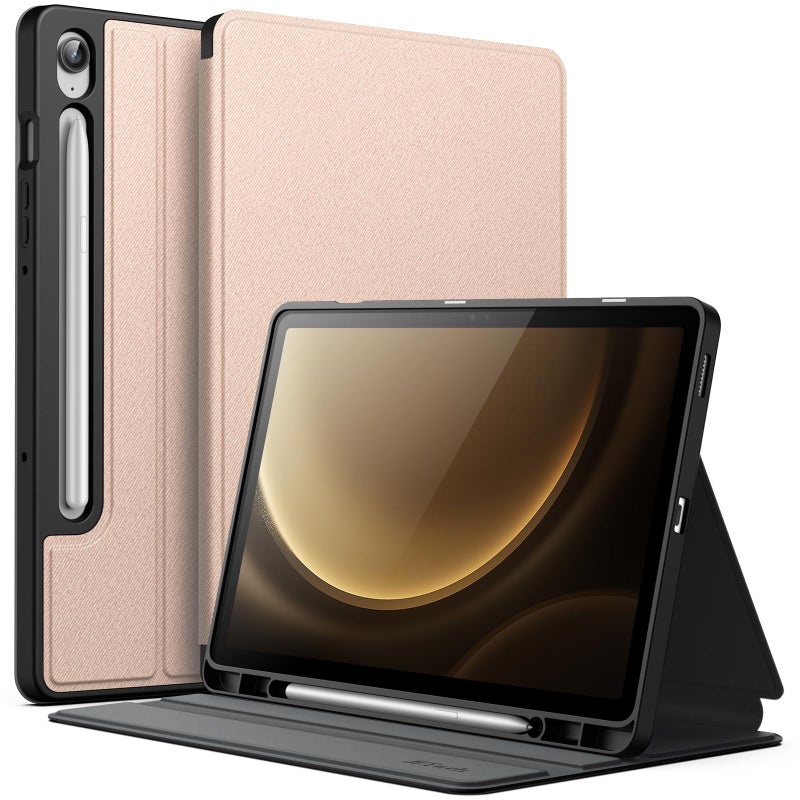 JETech Case for Samsung Galaxy Tab S9 FE 10.9-Inch with S Pen Holder, Slim Folio Stand Protective Tablet Cover, Multi-Angle Viewing (Rose Gold) - Image 1