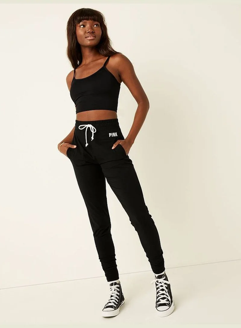 PINK Cotton High Waist Joggers