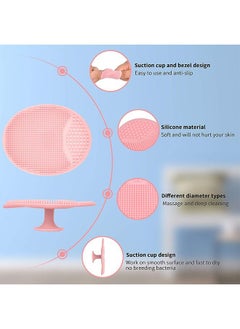 HS Silicone Face Cleansing Brush, 2Pcs Silicone Face Scrubber and 2Pcs Lip Exfoliating Brush for Sensitive Delicate Dry Skin Mini Exfoliator, Set of 4  - Image 4