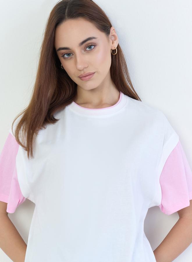 Styli Oversized Color Block T-Shirt - Image 4
