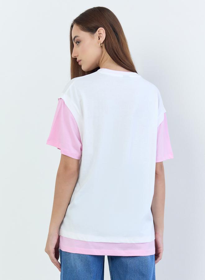 Styli Oversized Color Block T-Shirt - Image 5