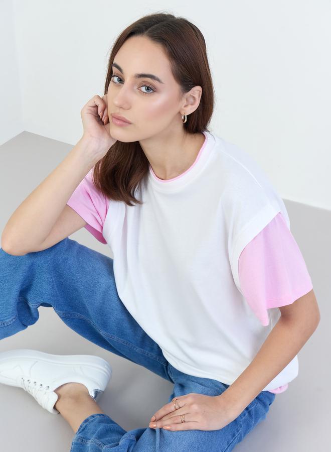 Styli Oversized Color Block T-Shirt - Image 3