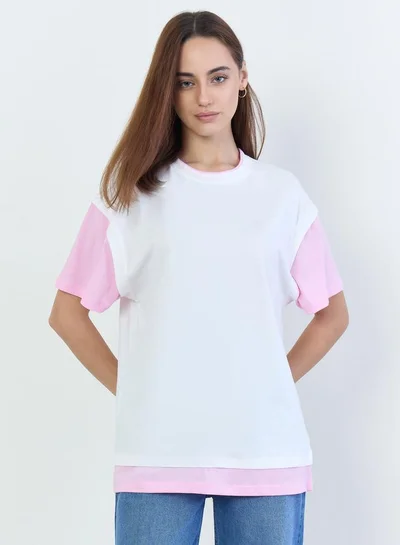 Styli Oversized Color Block T-Shirt