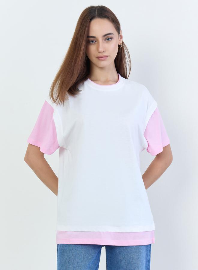 Styli Oversized Color Block T-Shirt - Image 1